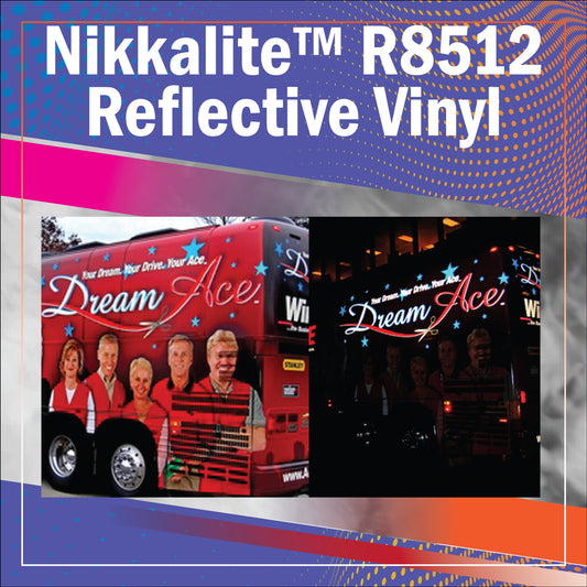 Nikkalite™ R8512C White 6.5 Mil White High Resolution Reflective Vinyl with Laminate