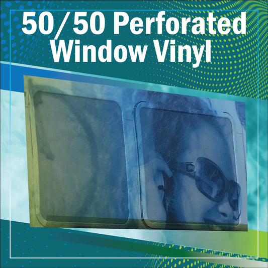 Perforated Window Vinyl 50/50 Unlaminated 54″ Roll